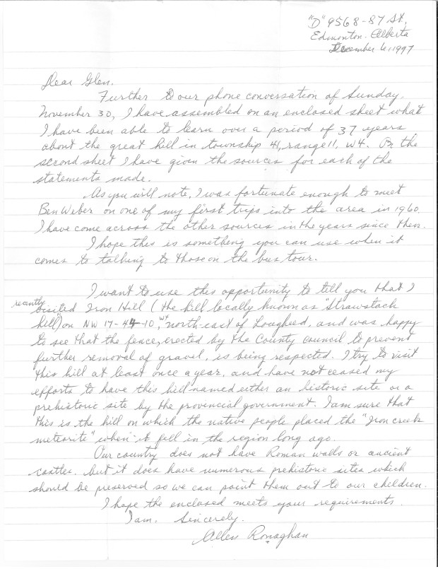 Ronaghan, Allen Letter 1